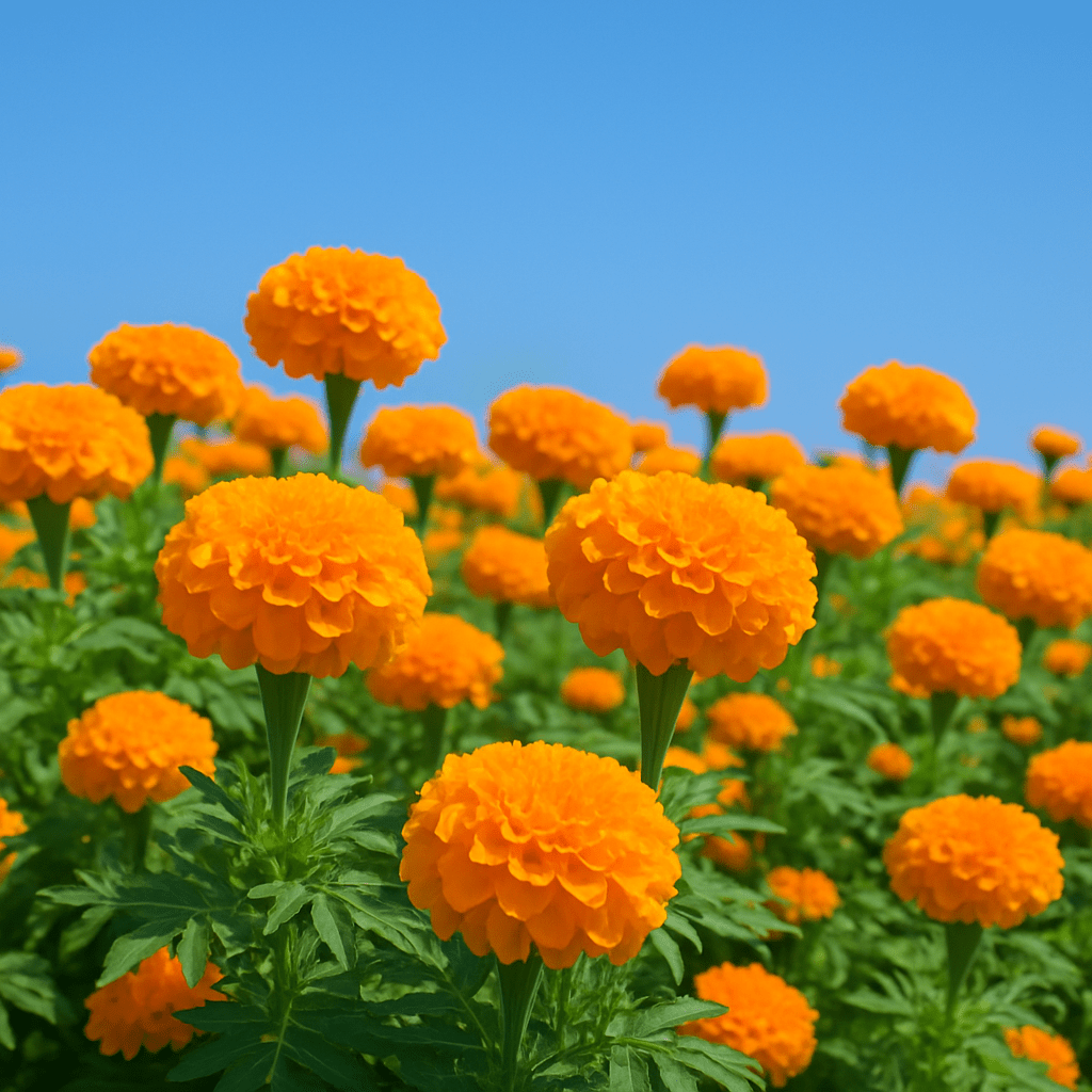 Grow Vibrant African Marigold Orange in Your Garden - Dharaseeds