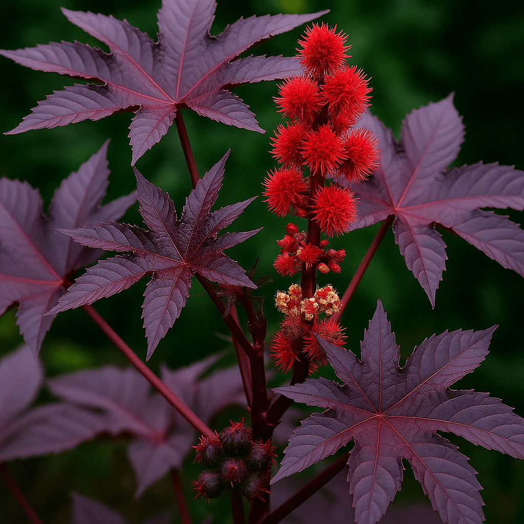 New Zealand Purple Castor Oil Bean (Ricinus communis) Guide: Growing, Harvesting, and Uses of This Beautiful Plant - Dharaseeds