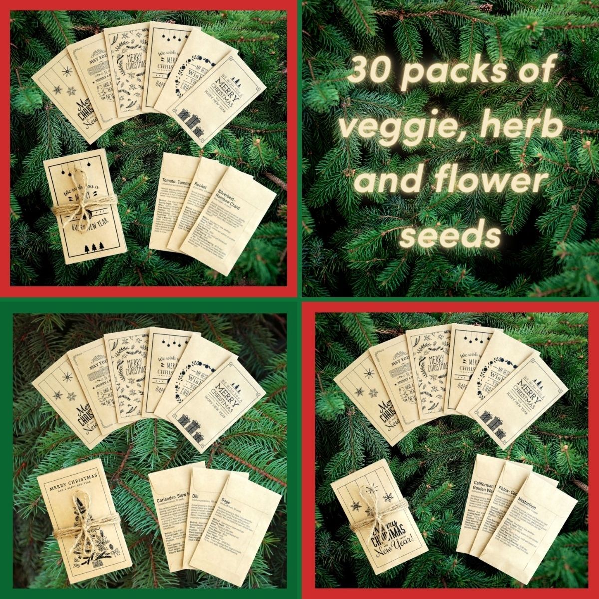 Christmas MEGA Seed Bundle - Herbs, Vegetables, Flowers