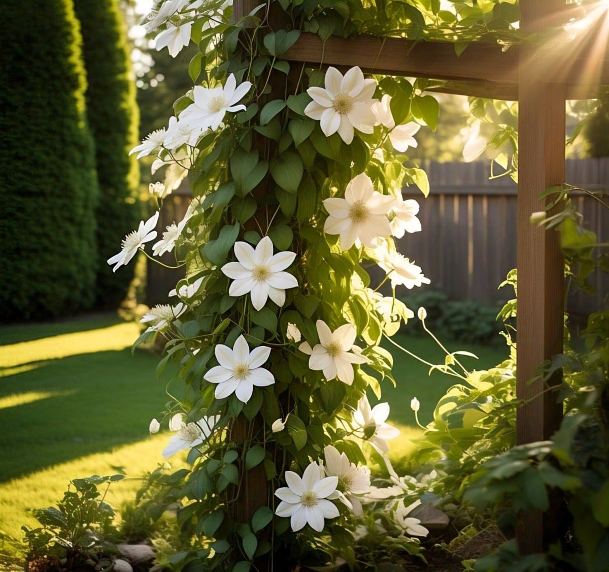 Clematis Hybrid Vine Flower Seeds with Bonus Petunia Seeds
