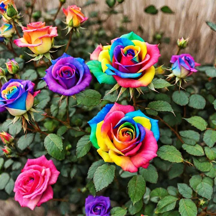 Multicolor Rose Plant Seeds for Garden - Heirloom Non-GMO Seeds for Planting and Growing Dhara Seeds