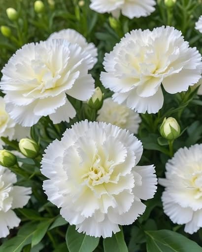 White Carnation Flower - Heirloom, Non - Gmo Seeds