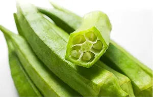 Okra Abelmoschus esculentus Green vegetable seeds for planting in home garden or raised beds