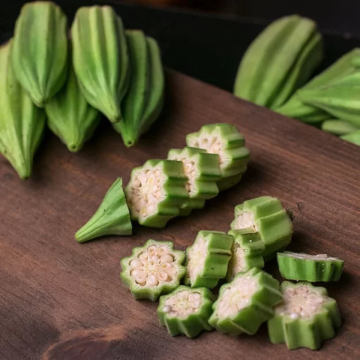 Star of David Okra Seeds Uniquely Ribbed Okra Pods High Germination Garden Seeds heirloom non-gmo seeds
