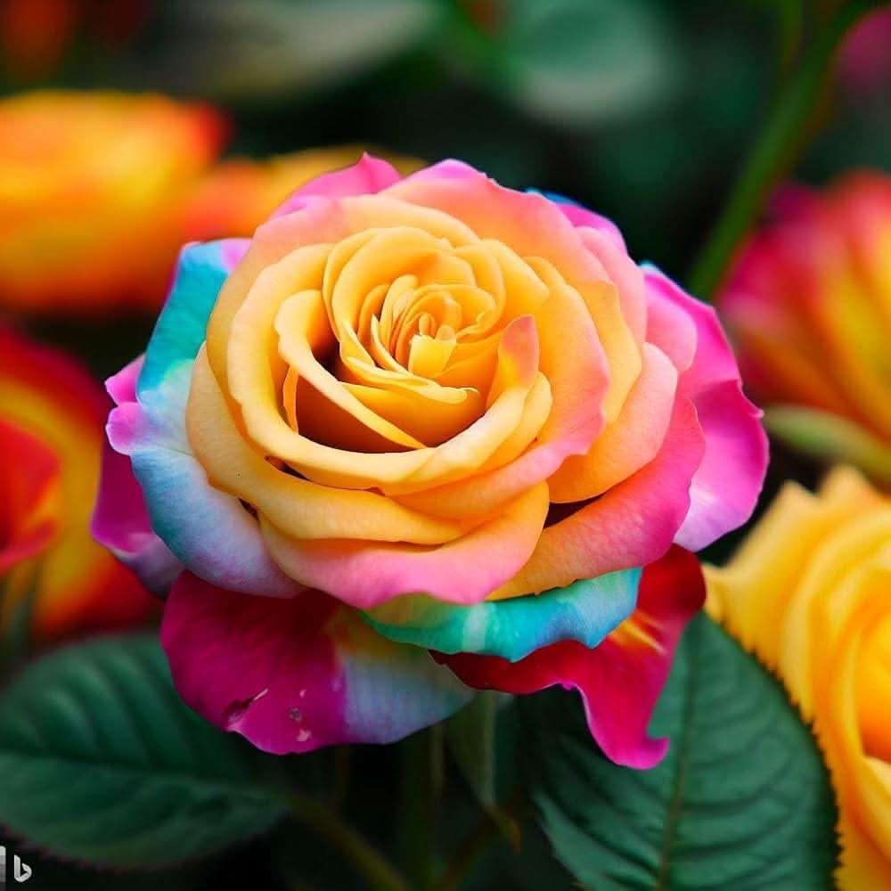 Rainbow Rose Mixed Colors Rare Flowering Seeds For Planting