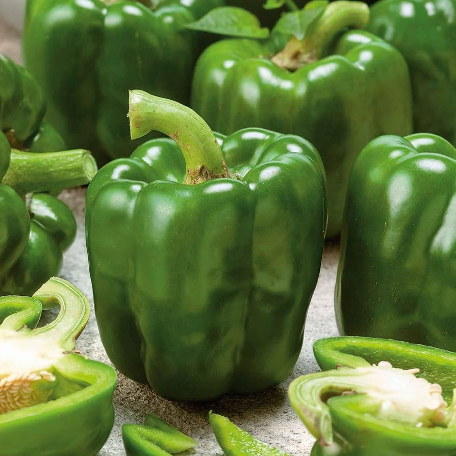 Emerald Giant Organic Heirloom Green Bell Pepper Seeds