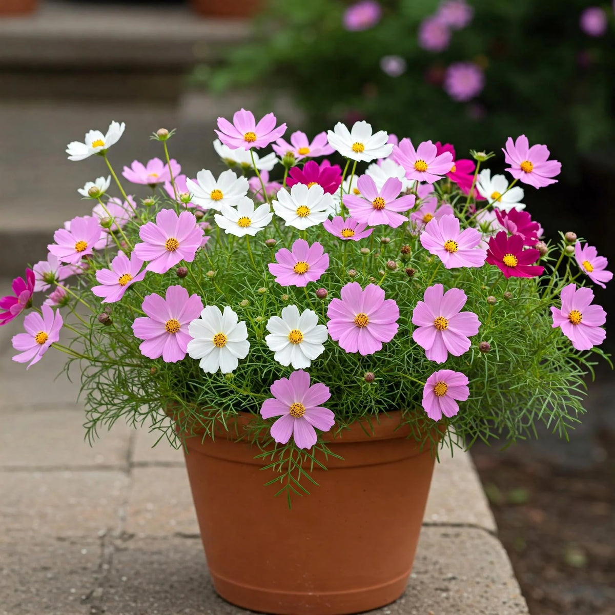 Cosmos Cosmos Bipinnatus Five Colors Flower Seeds for Planting – Colorful Blooms for Wildflower Gardens and Seasonal Beds