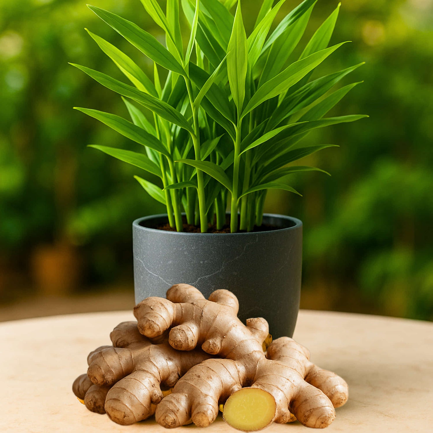 Heirloom Non-GMO White Brown Ginger Seeds for Aromatic and Medicinal Herb Garden Planting