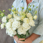 Lisianthus Bon Voyage White Pelleted Imported heirloom non-gmo organic garden seeds