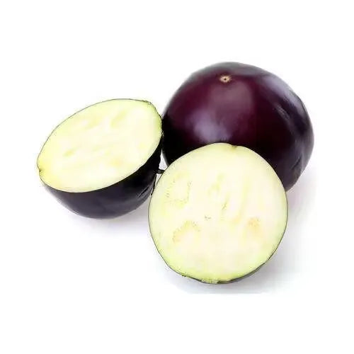 Mid Maturity Hybrid Round Shape Eggplant For Sowing – Heirloom, Non-GMO, High Germination Organic Garden Seeds