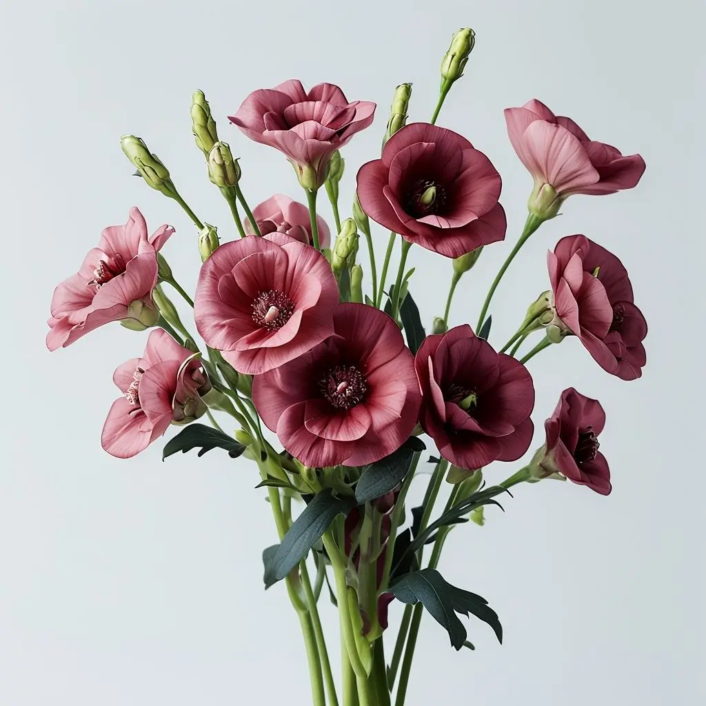 Maroon Eustoma (Lisianthus) Flower Seeds for Planting - Heirloom, NON-GMO, Easy to Grow for planting in home garden