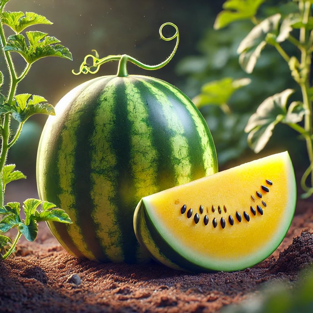 Citrullus lanatus yellow watermelon seeds non GMO variety