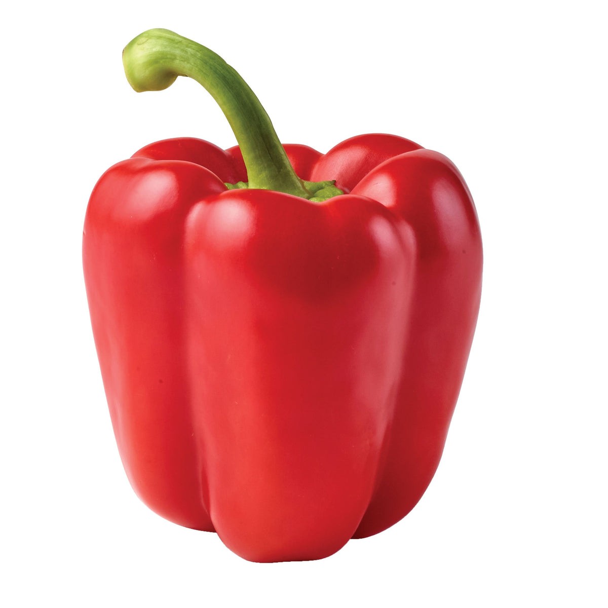 close-up of thick-walled green to red sweet bell peppers
