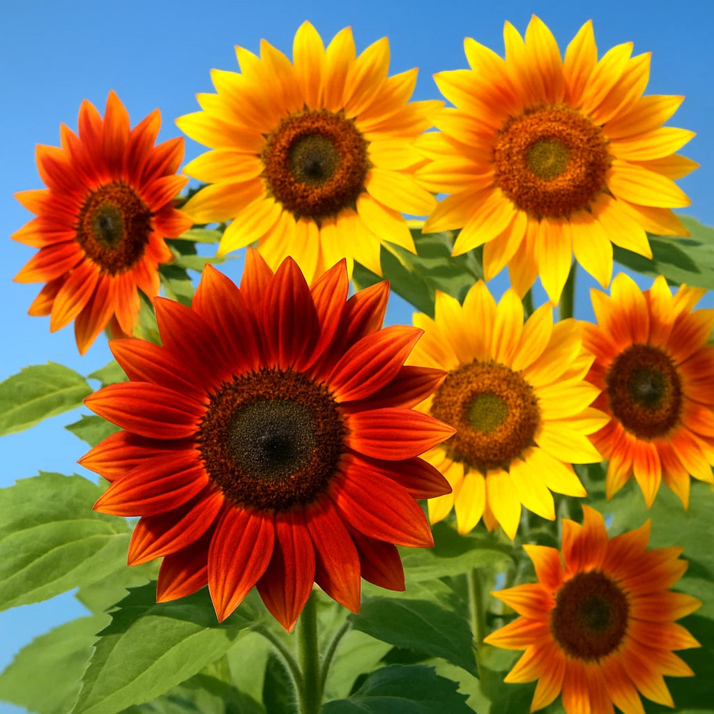 AUTUMN BEAUTY SUNFLOWER SEEDS MIX BEE BIRD MAGNET SHIPPING Helianthus annuus heirloom non-GMO seeds