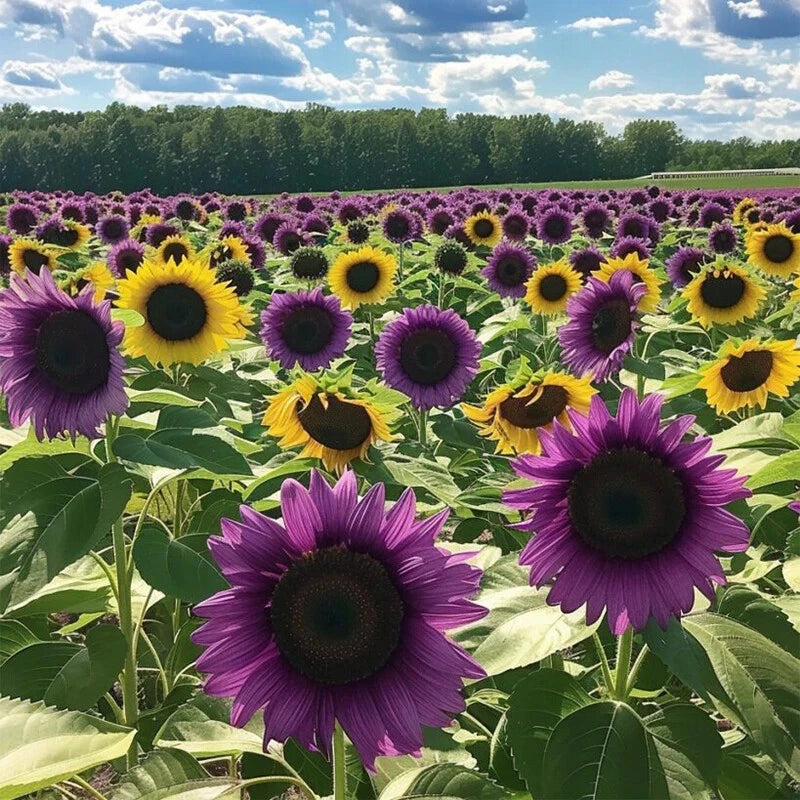 Rare Purple Sunflower Seeds - Field Violet Glow - Stunning Helianthus annuus heirloom non-GMO seeds