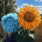 Rare Yellow & Blue Mixed Enchanting Giant Teddy Bear Sunflower Seeds for Planting â€“ Heirloom, Non-GMO seeds for planting in home garden â€“ heirloom, non-GMO variety