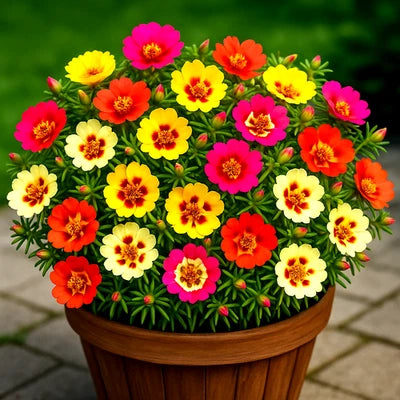 MOSS ROSE SEEDS HUMMINGBIRD GRANDIFLORA MIX DOUBLE BLOOMS FREE SHIP – Heirloom, Non-GMO seeds for planting in home garden – heirloom, non-GMO variety