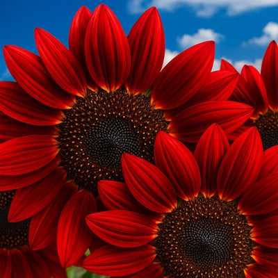 RED SUN SUNFLOWER SEEDS RARE MAROON CUT FLOWER HEIRLOOM , Non-GMO seeds for planting in home garden – heirloom, non-GMO variety