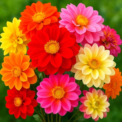 DAHLIA SEEDS RARE DWARF AUTUMN MIX HUGE FLOWERS CONTAINERS – Heirloom, Non-GMO seeds for planting in home garden – heirloom, non-GMO variety