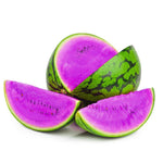 Watermelon vine growing in home garden with large fruits